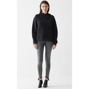 Agolde Sophie Hi Rise Skinny Amplify Size 29 Washed Black Gray Raw Hem